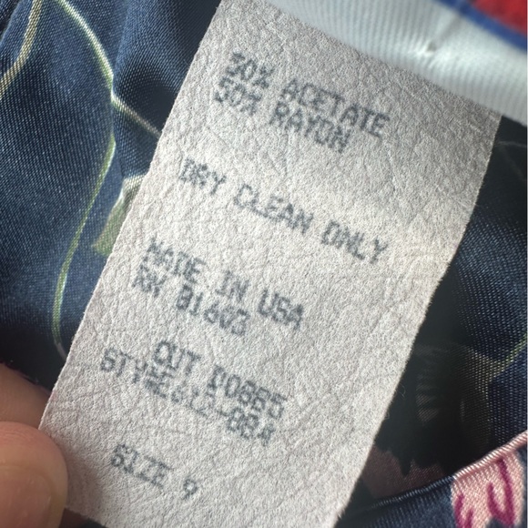 Vintage 1990s Navy & Pink Floral Mini Dress - Picture 6 of 13